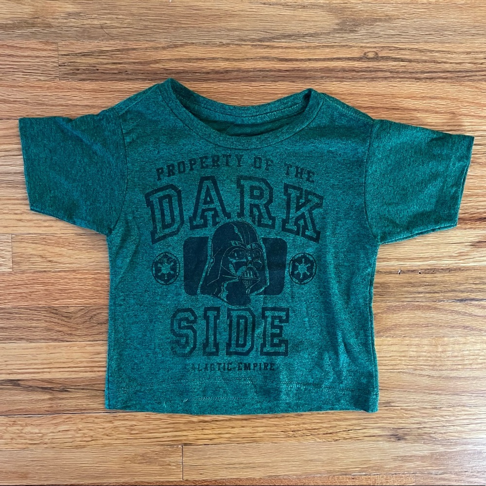 NWT StarWars Baby Green Property of the Dark Side Short Sleeve TShirt, Size 24M
